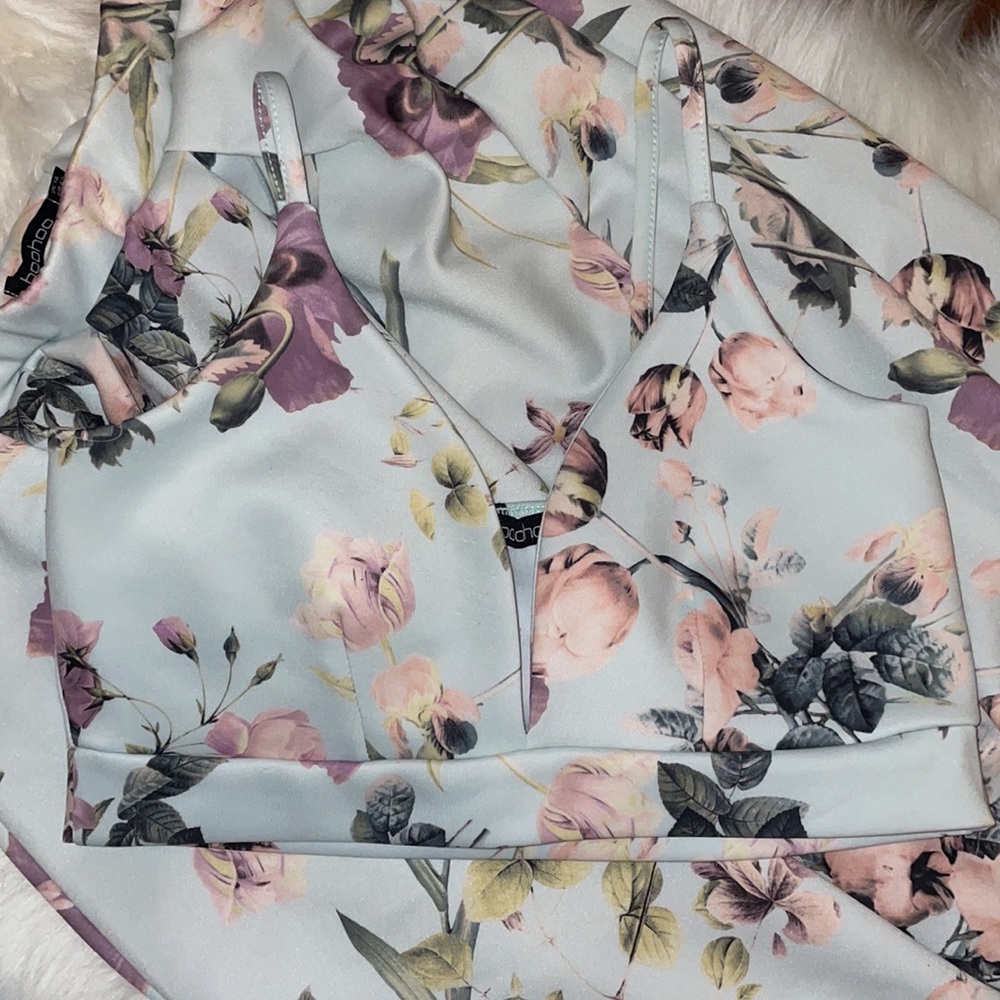 2 piece floral skirt set. US size 10.